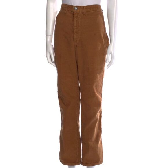 Doen 100% Cotton Brown High Rise Wide Leg Corduroy Pant Size 28 - Picture 2 of 7